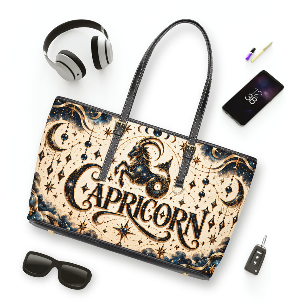 Capricorn Zodiac Leather Shoulder Bag