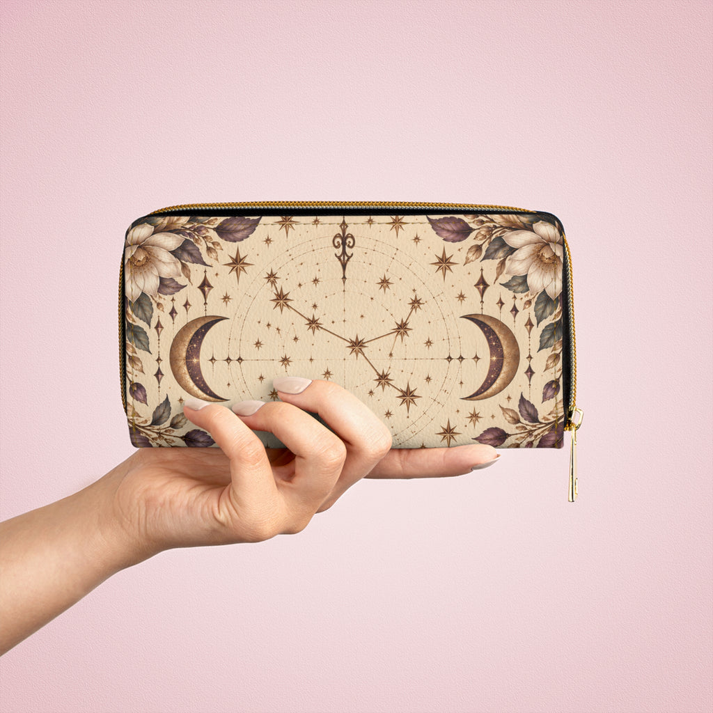 Taurus Zodiac Celestial Zipper Wallet