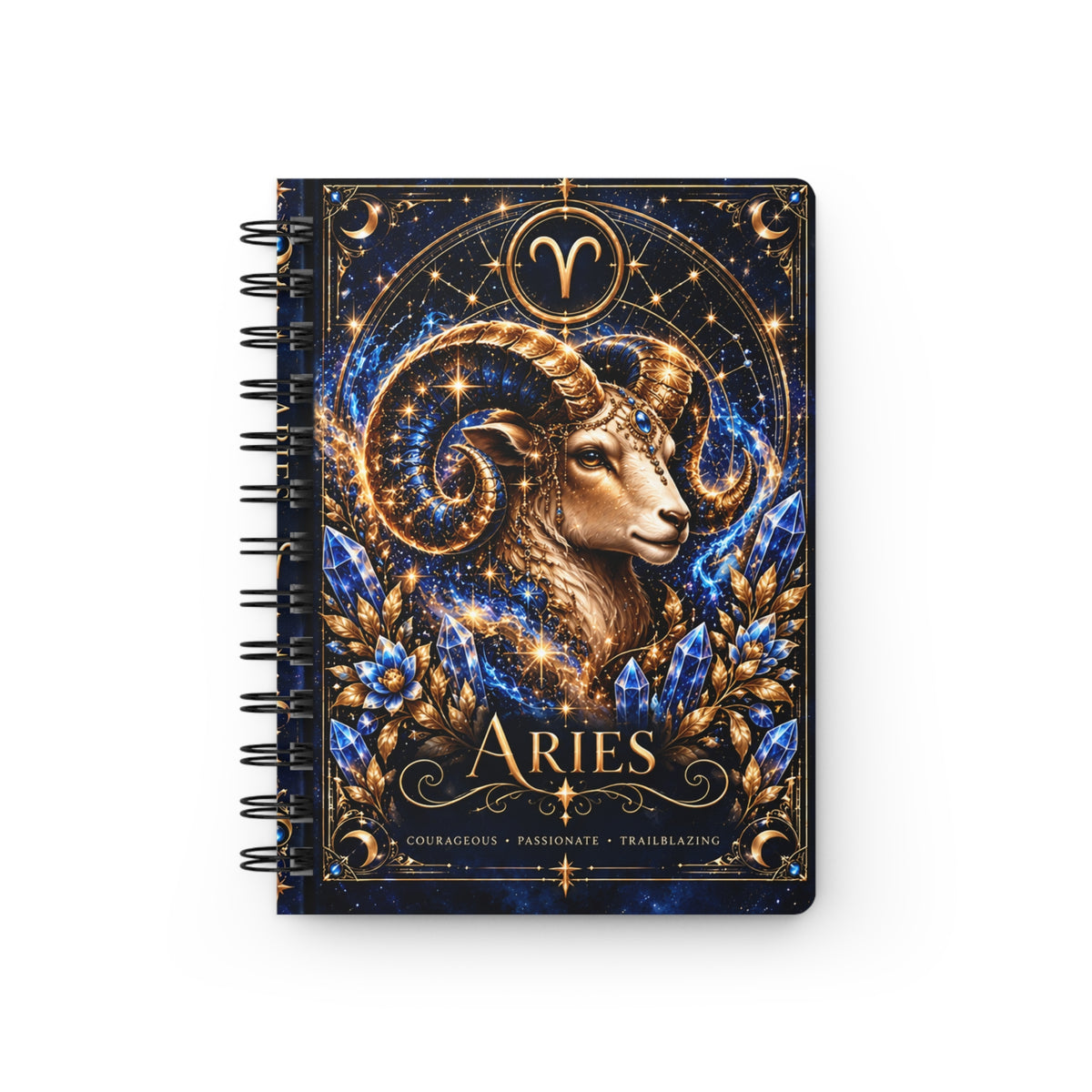 Aries Zodiac Spiral Bound Journal