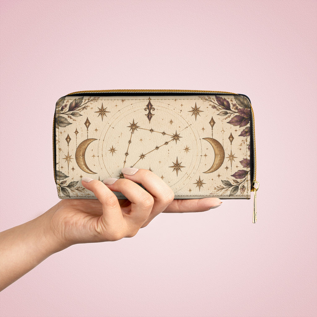 Capricorn Zodiac Celestial Zipper Wallet