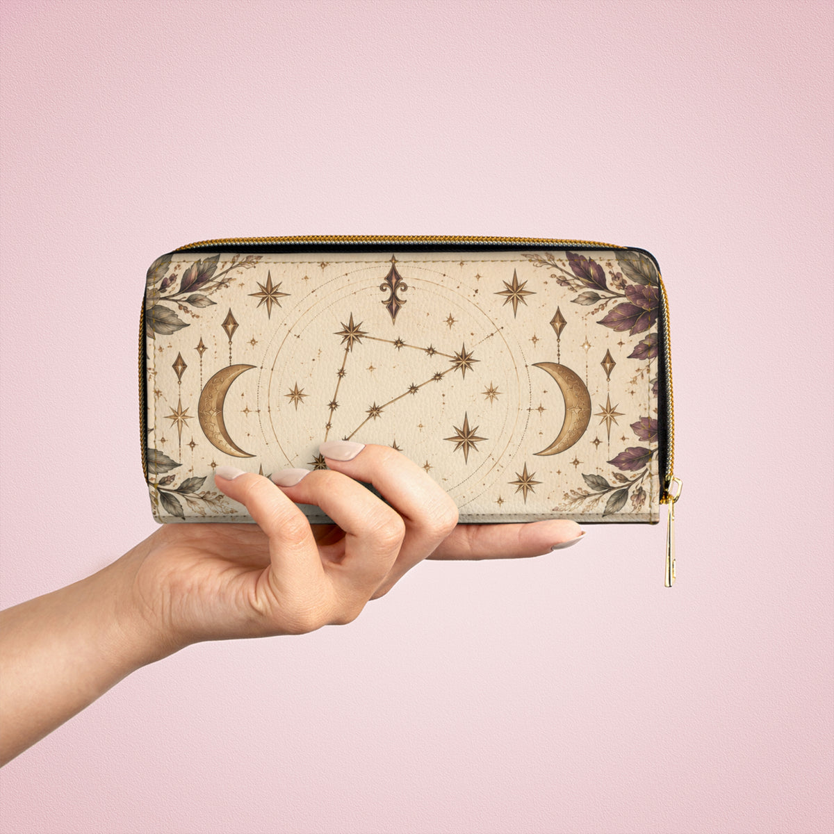 Capricorn Zodiac Celestial Zipper Wallet