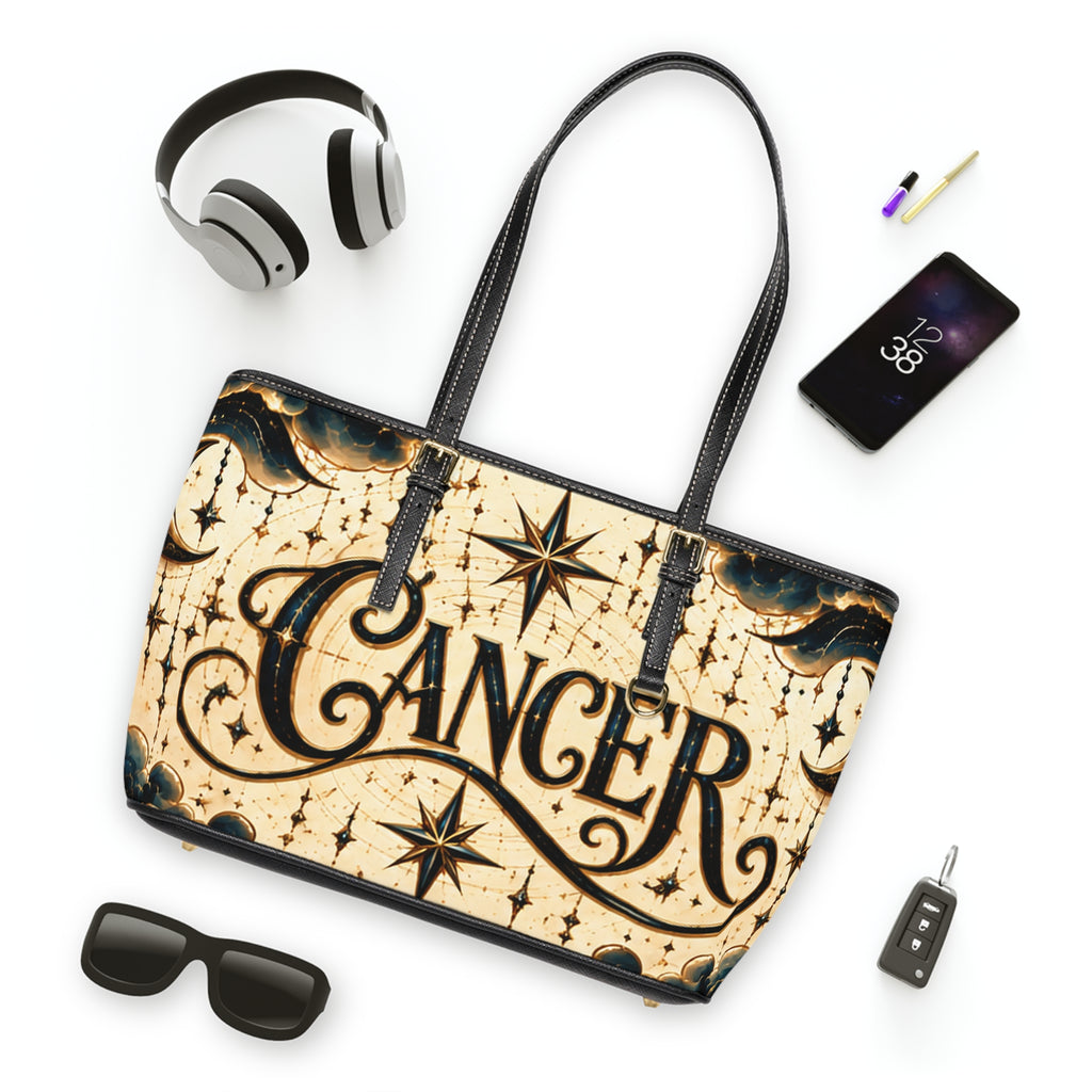 Cancer Zodiac Leather Shoulder Bag