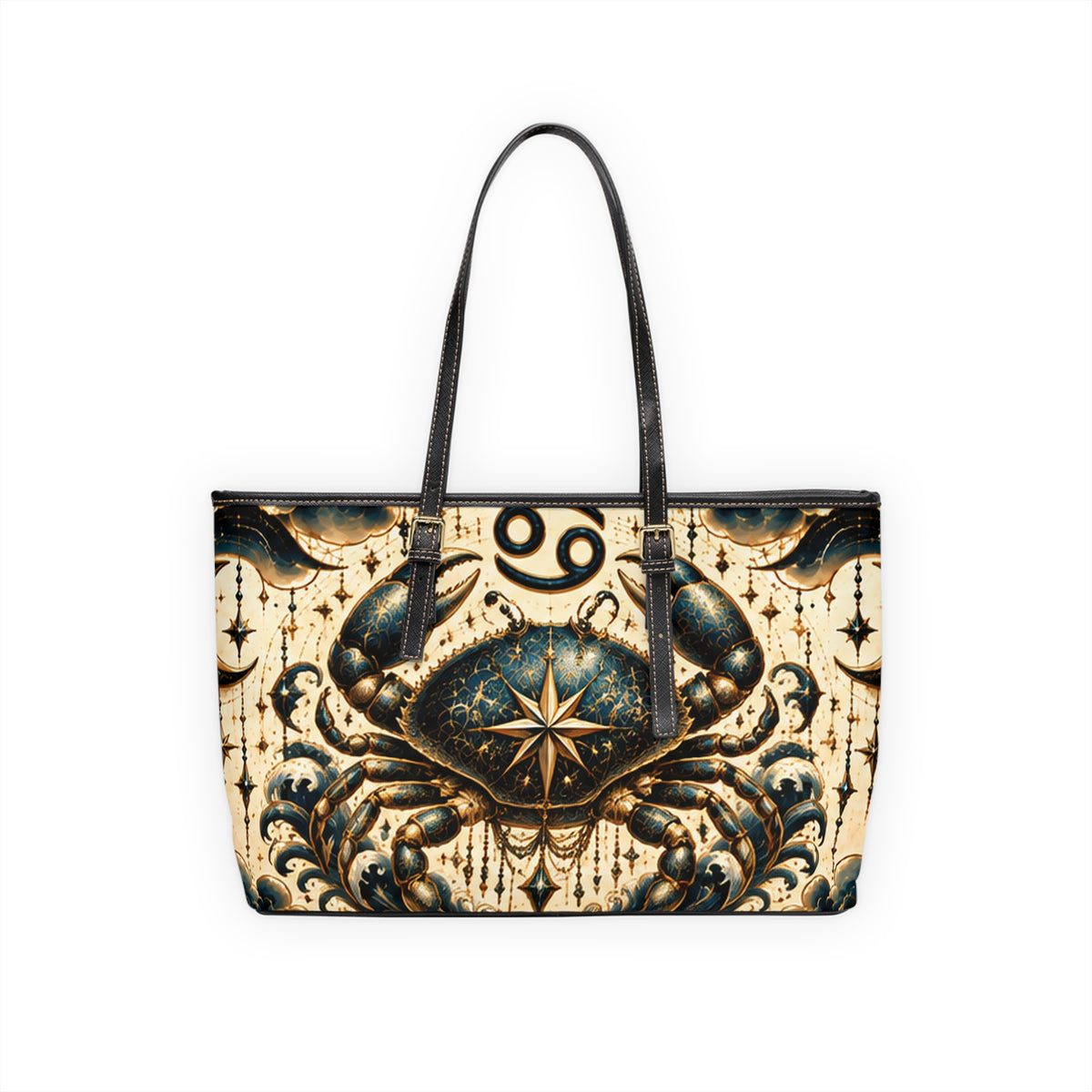 Cancer Zodiac Leather Shoulder Bag