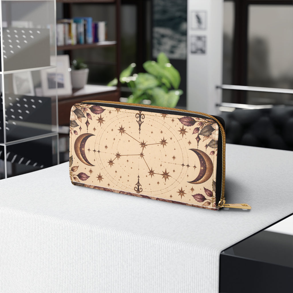 Cancer Zodiac Celestial Zipper Wallet