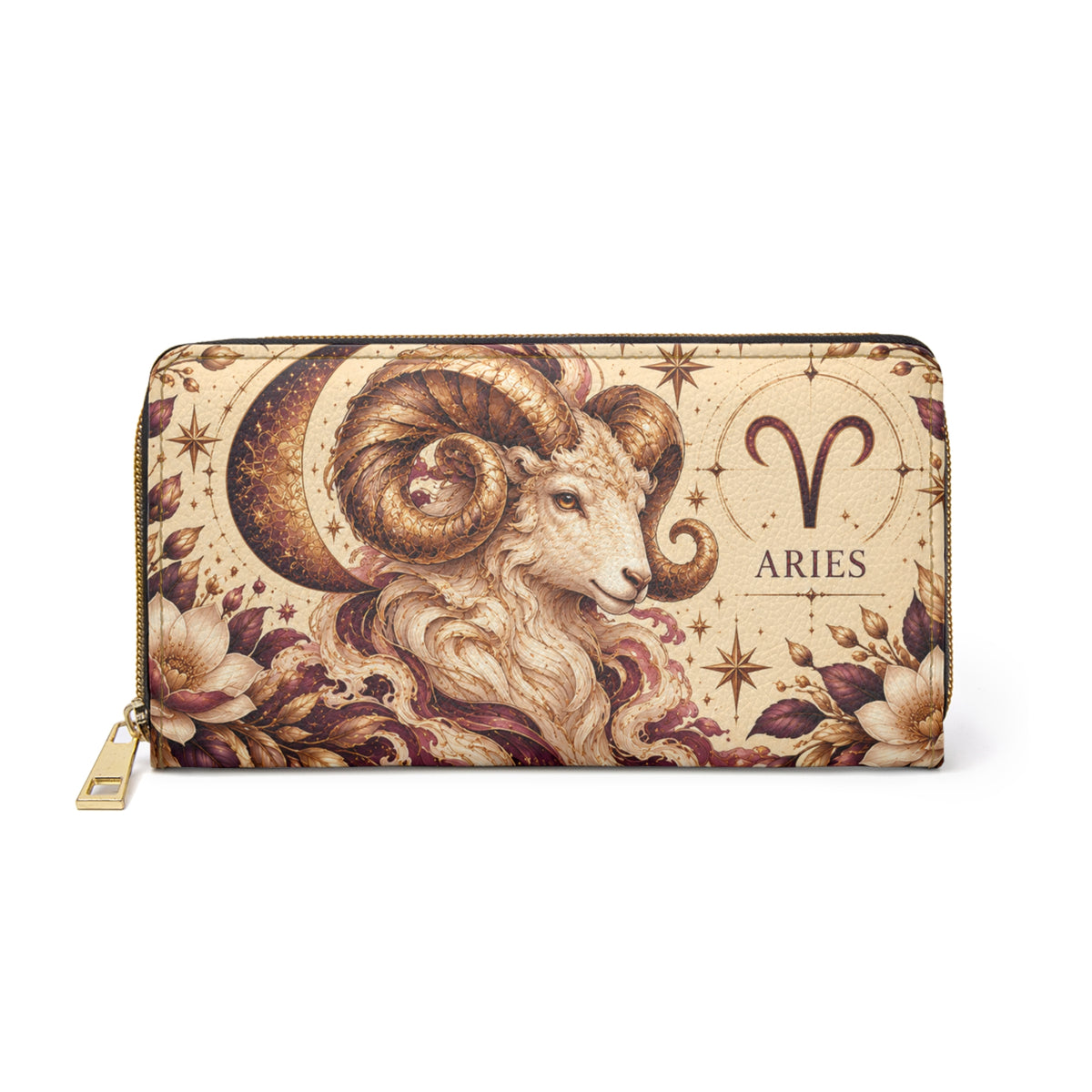 Aries Zodiac Celestial Zipper Wallet