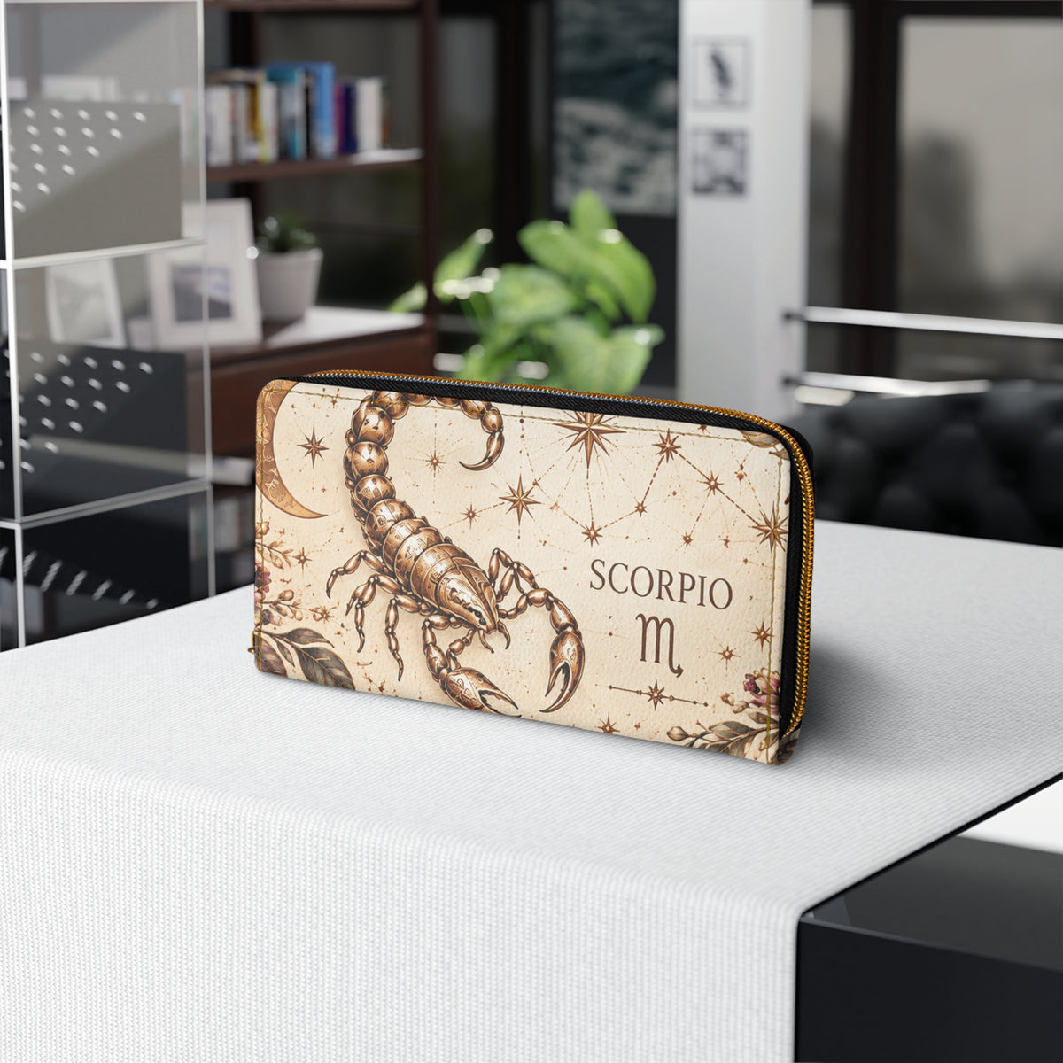 Scorpio Zodiac Scorpion Celestial Zipper Wallet