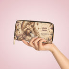 Aquarius Zodiac Celestial Zipper Wallet