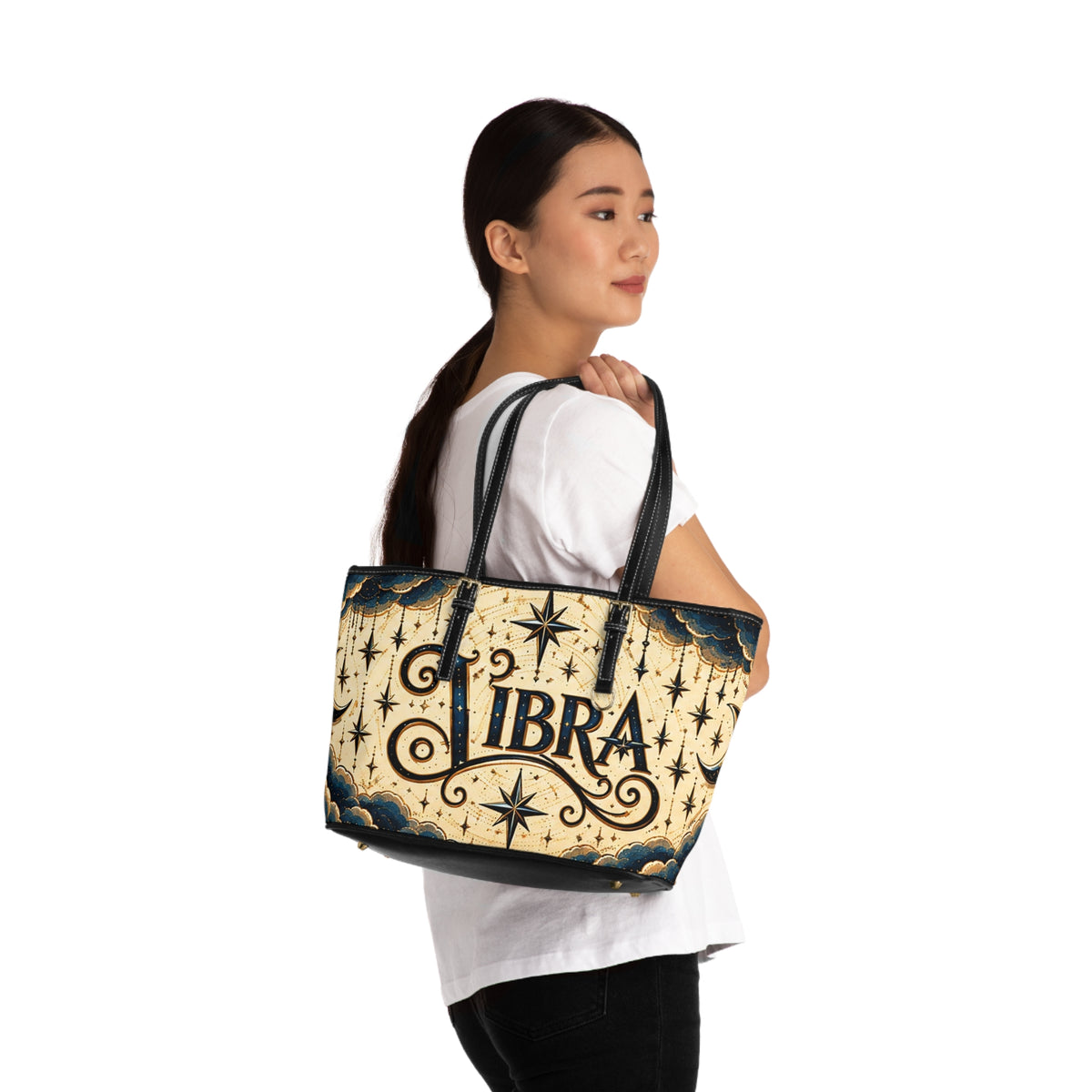 Libra Zodiac Leather Shoulder Bag