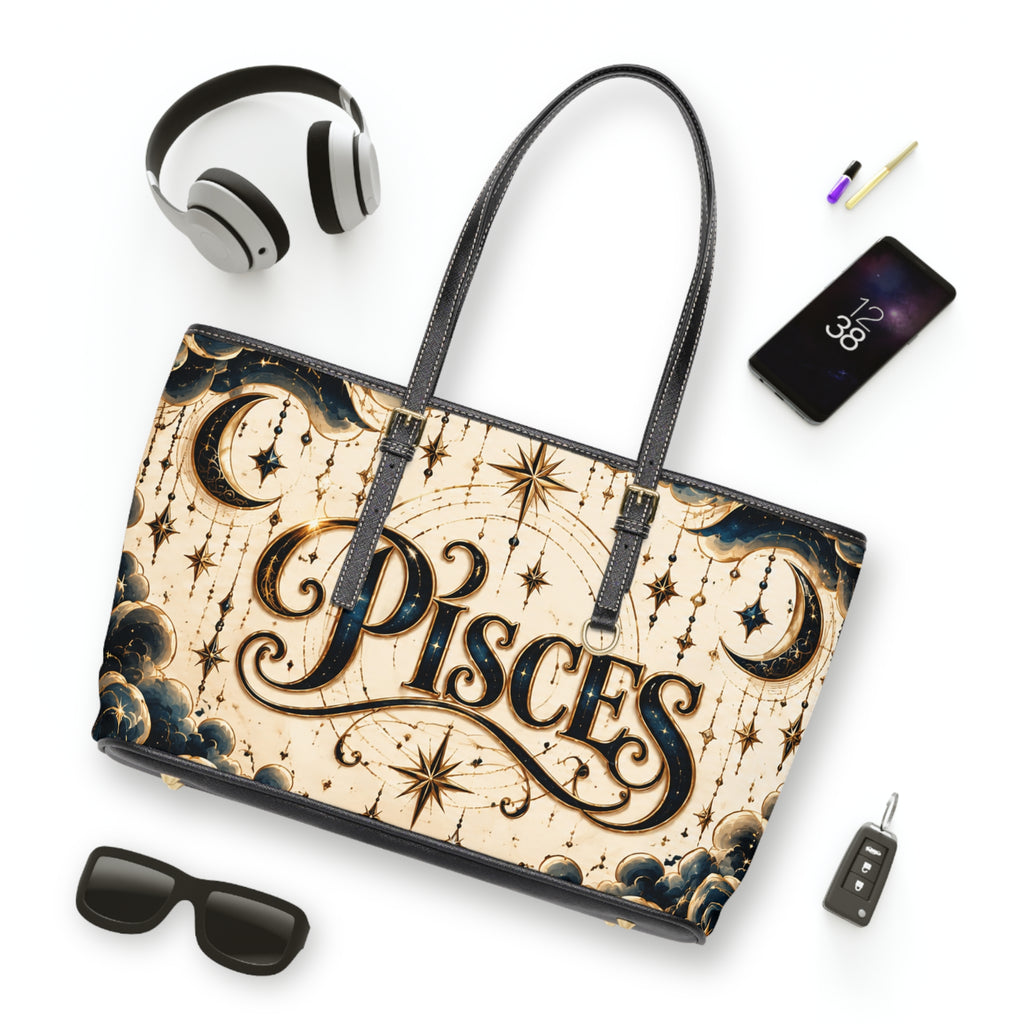 Pisces Zodiac Leather Shoulder Bag
