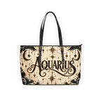 Aquarius Zodiac Leather Shoulder Bag