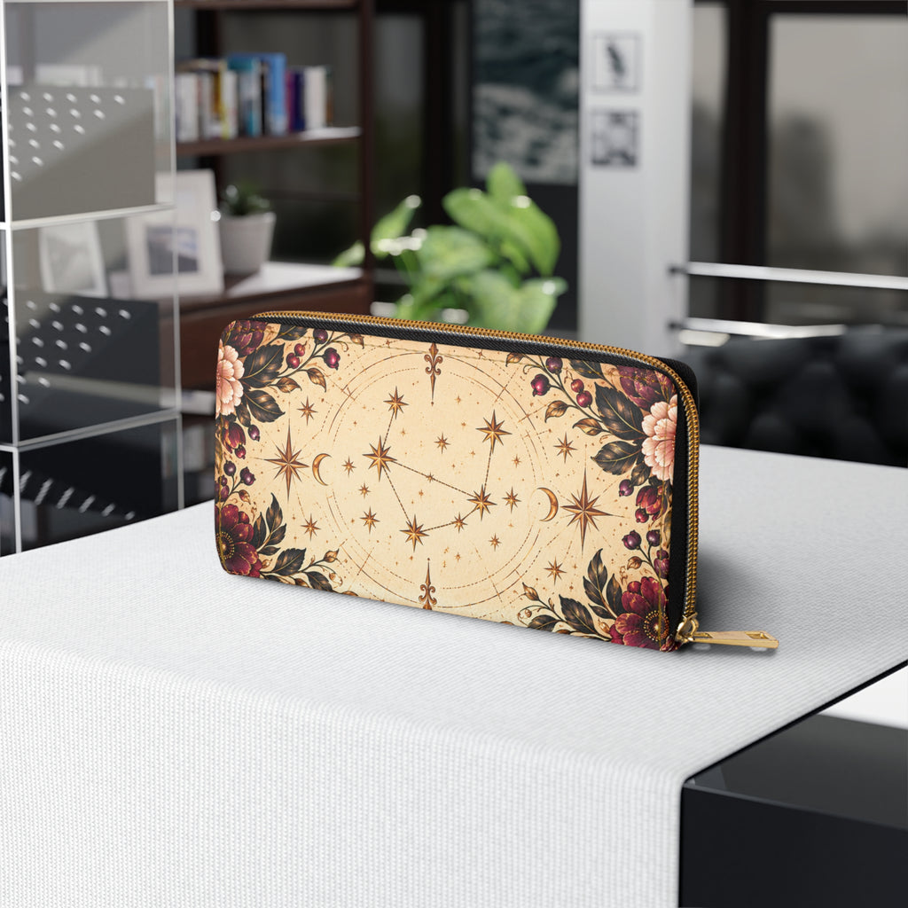 Libra Zodiac Celestial Zipper Wallet