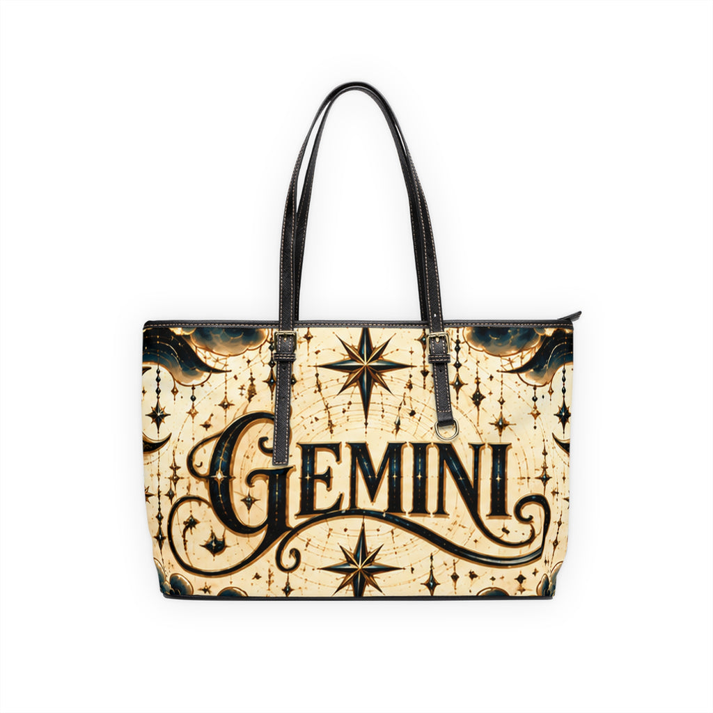 Gemini Zodiac Leather Shoulder Bag