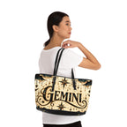 Gemini Zodiac Leather Shoulder Bag