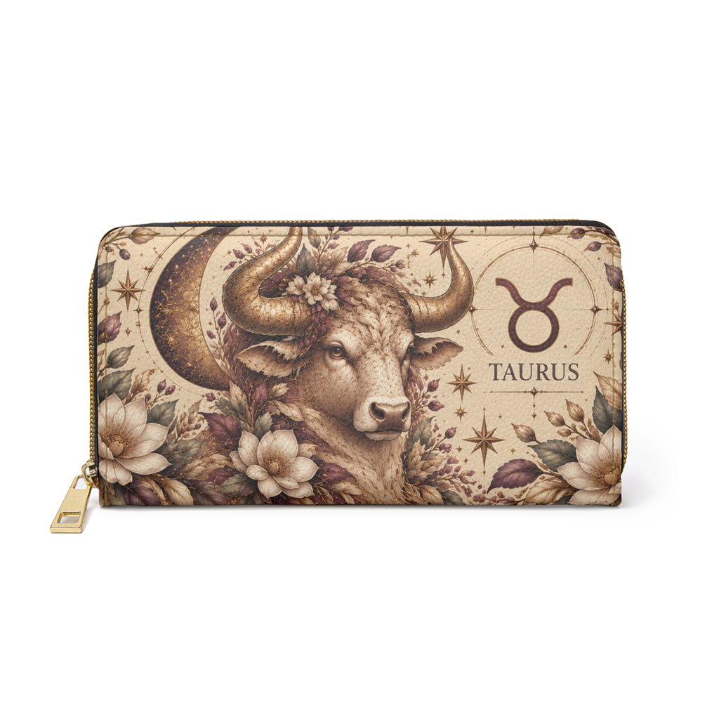 Taurus Zodiac Celestial Zipper Wallet