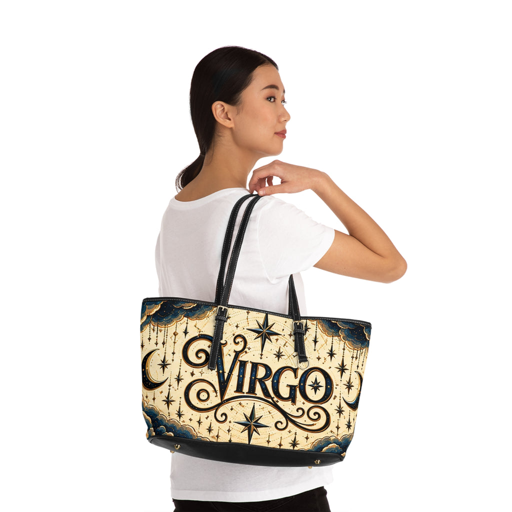 Virgo Zodiac Leather Shoulder Bag