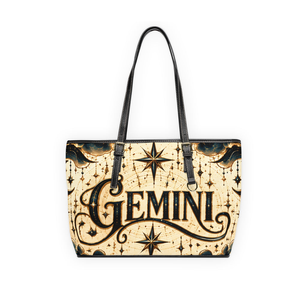 Gemini Zodiac Leather Shoulder Bag