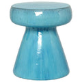 18 in. Mushroom Ceramic Outdoor Garden Stool