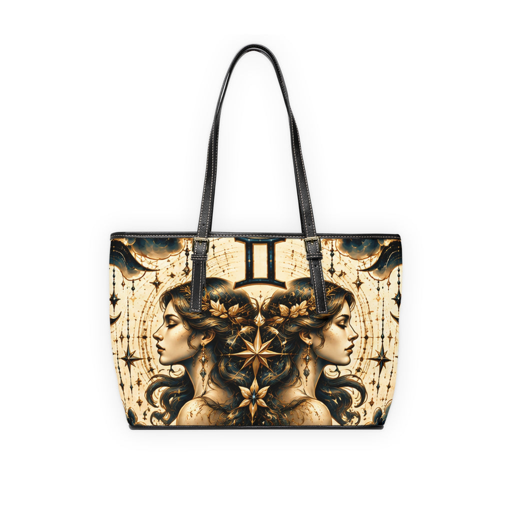 Gemini Zodiac Leather Shoulder Bag