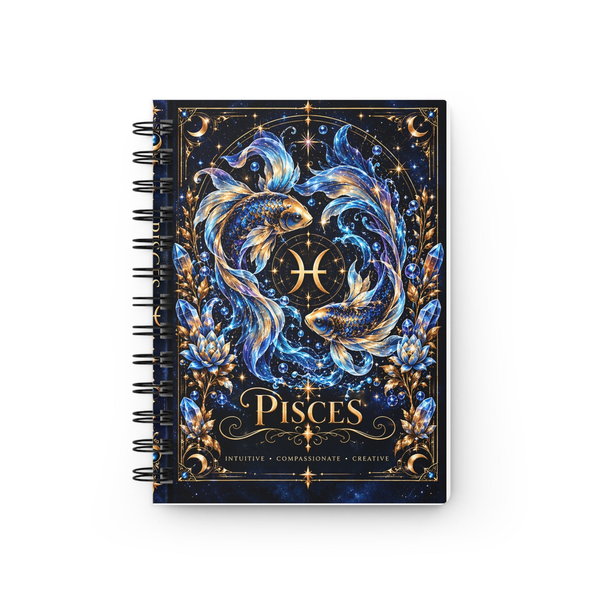 Pisces Zodiac Spiral Bound Journal