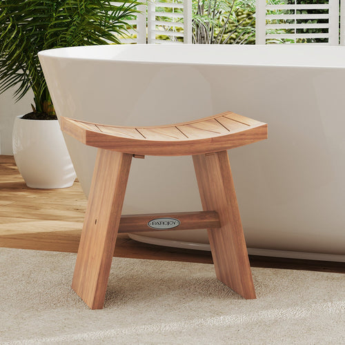 18-Inch Curved Teak Shower Bench