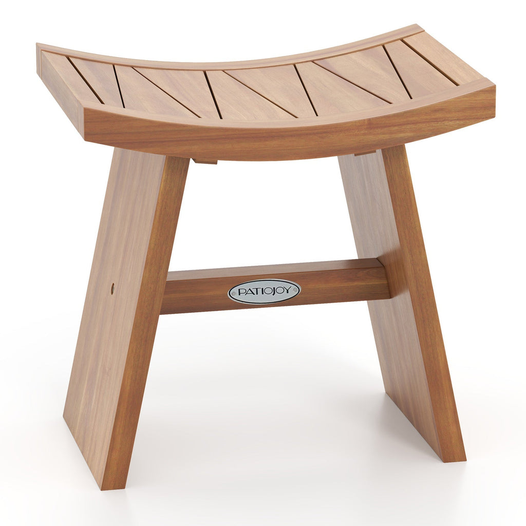 18-Inch Curved Teak Shower Bench
