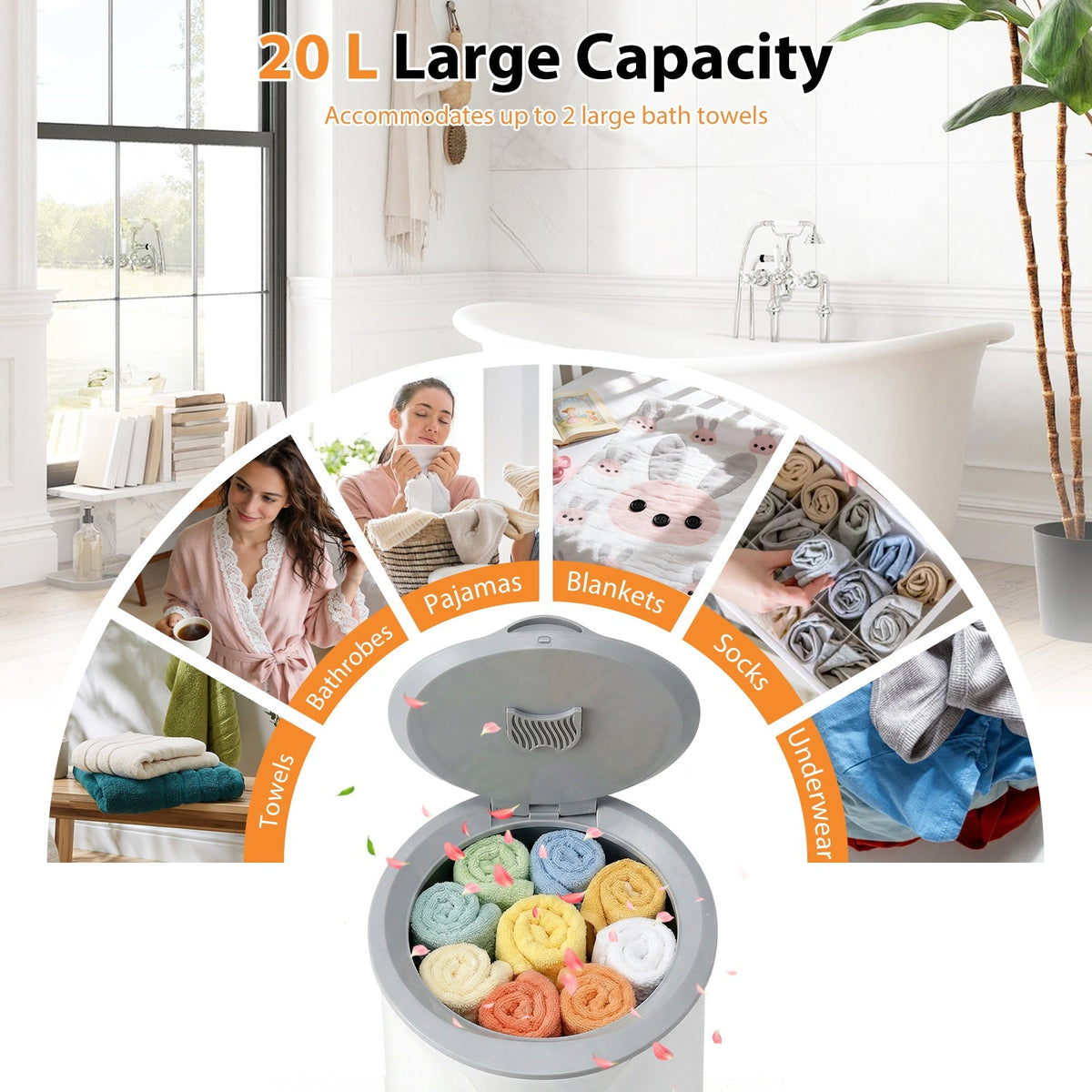 20L Luxury Towel Warmer with Timer and Child Lock