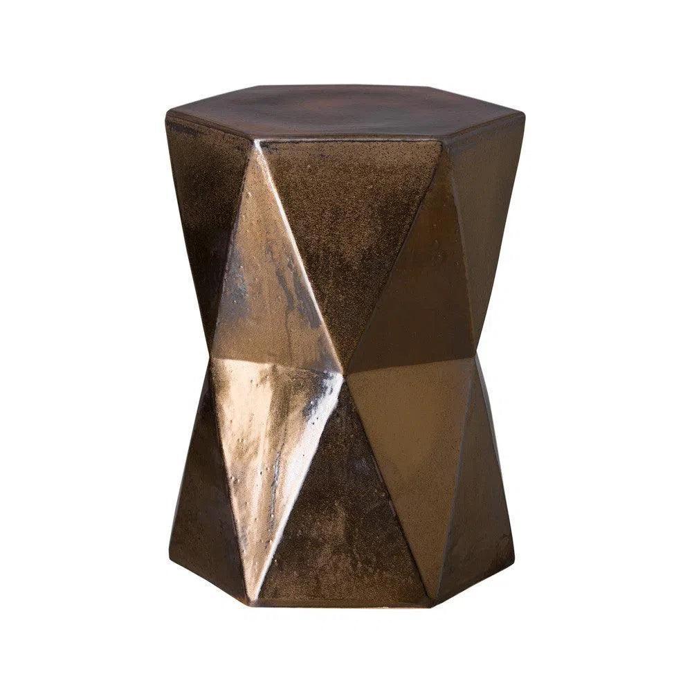 22 in. Matrix Hexagon Outdoor Garden Stool