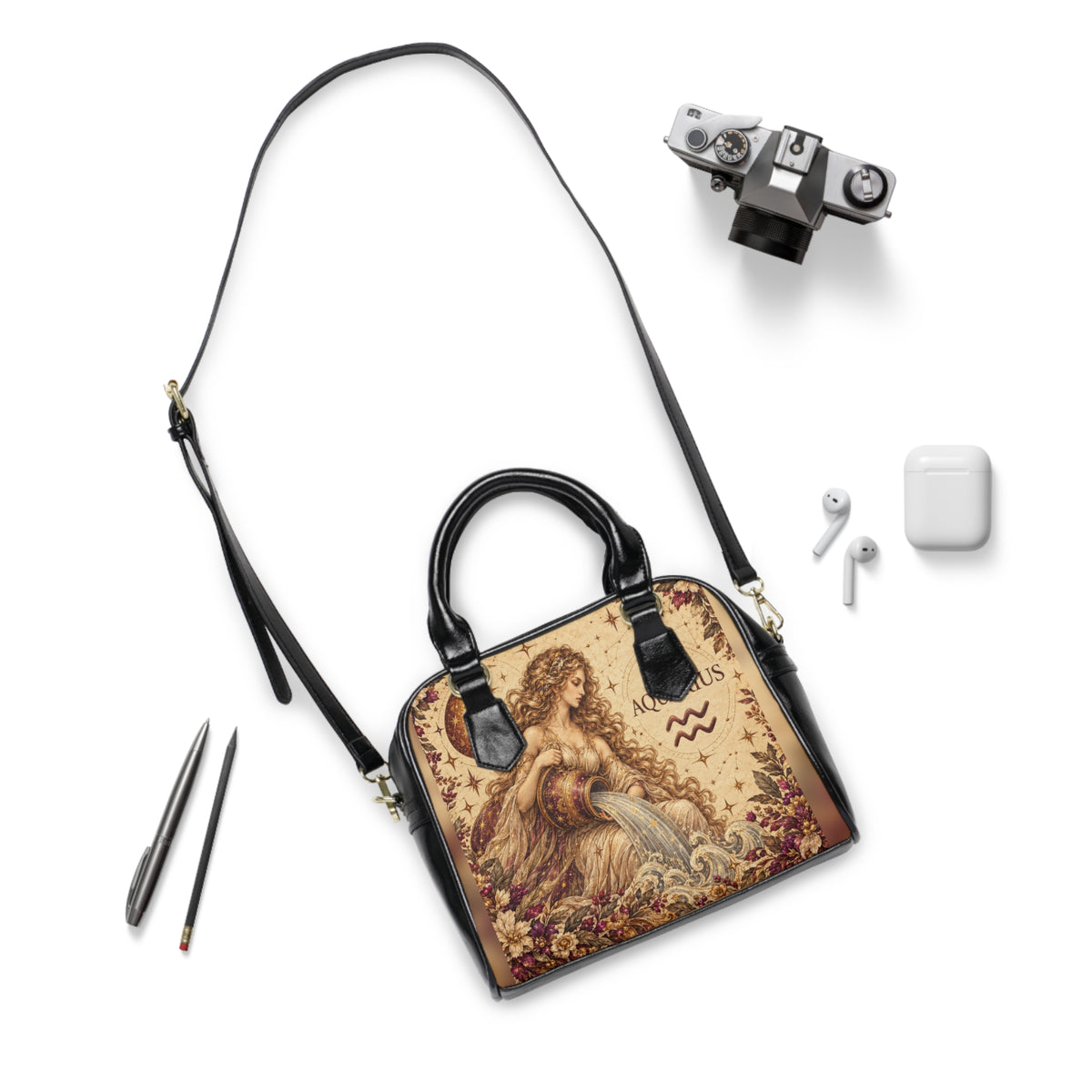 Aquarius Zodiac Shoulder Handbag