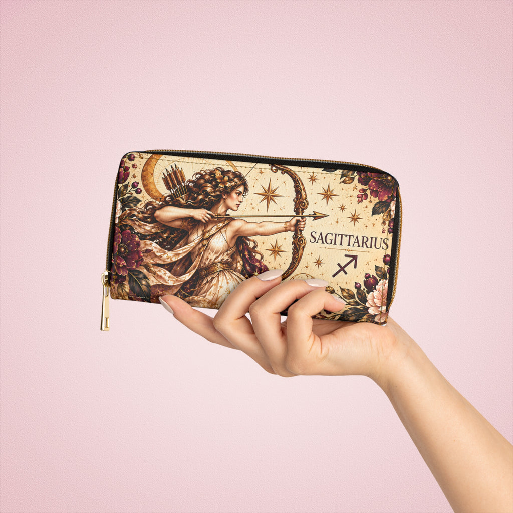 Sagittarius Archer Celestial Zodiac Zipper Wallet