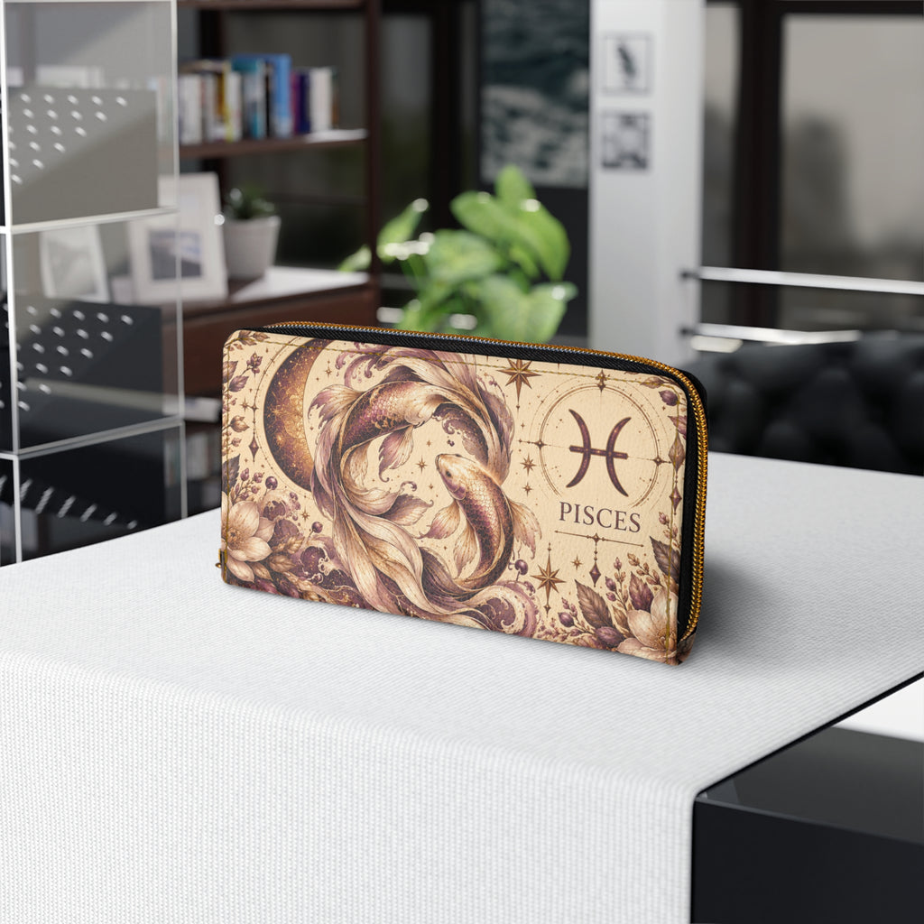 Pisces Zodiac Celestial Zipper Wallet
