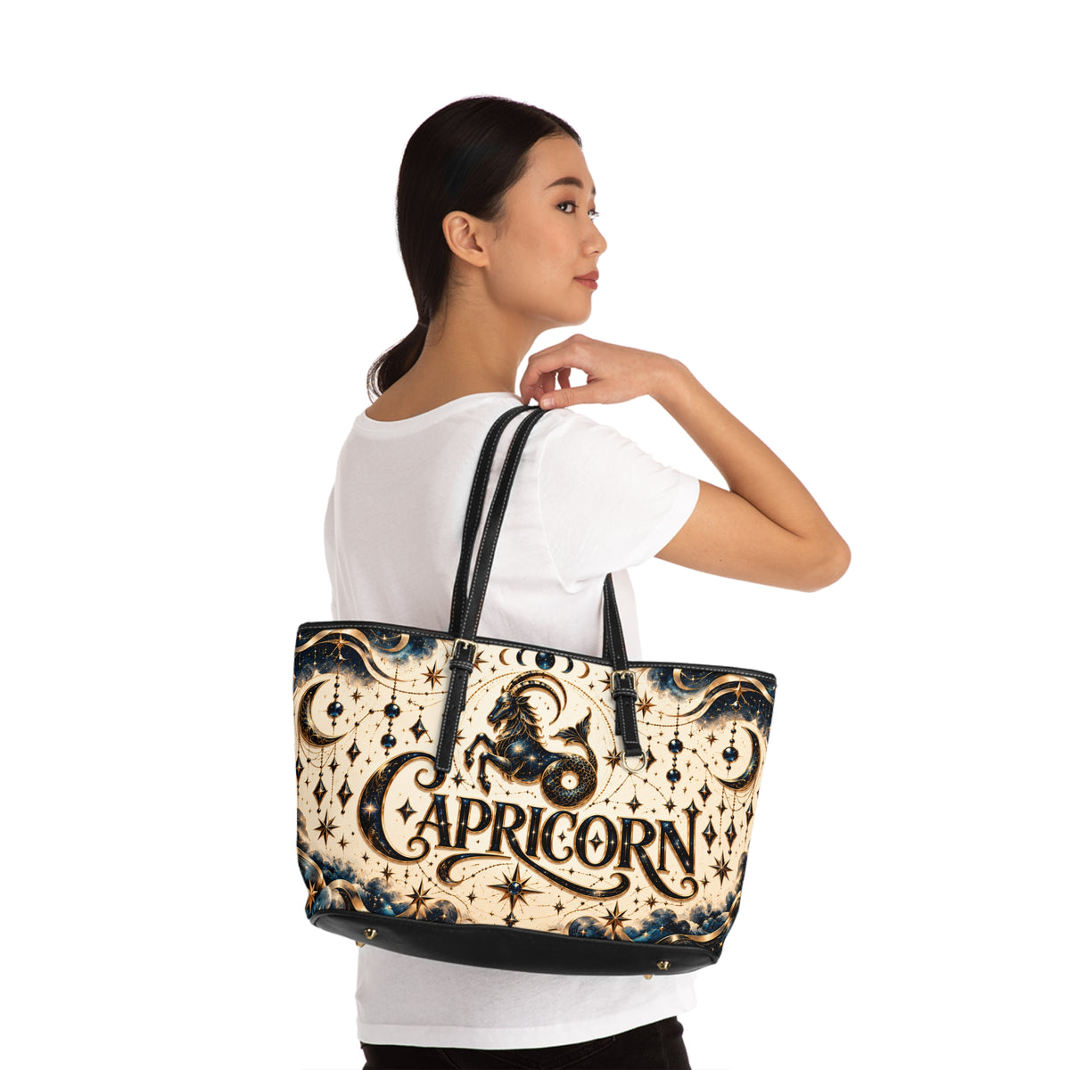 Capricorn Zodiac Leather Shoulder Bag