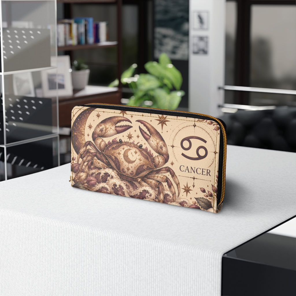 Cancer Zodiac Celestial Zipper Wallet