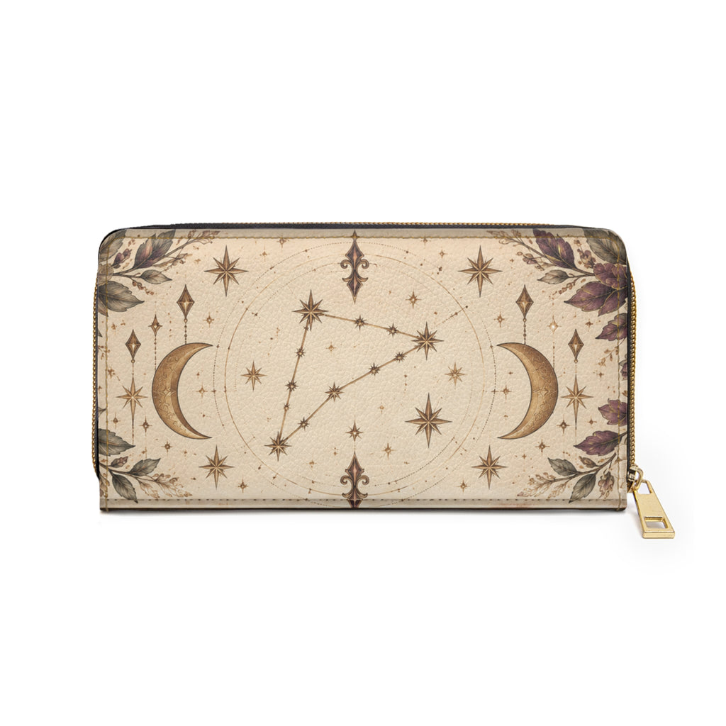 Capricorn Zodiac Celestial Zipper Wallet