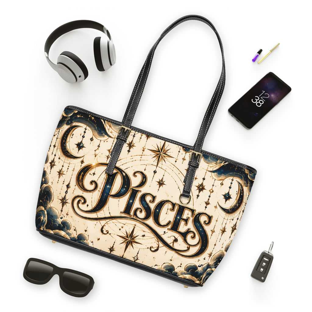 Pisces Zodiac Leather Shoulder Bag