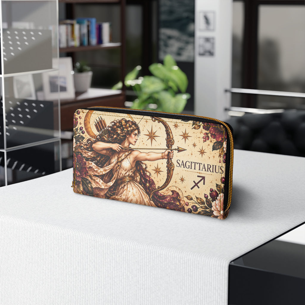 Sagittarius Archer Celestial Zodiac Zipper Wallet