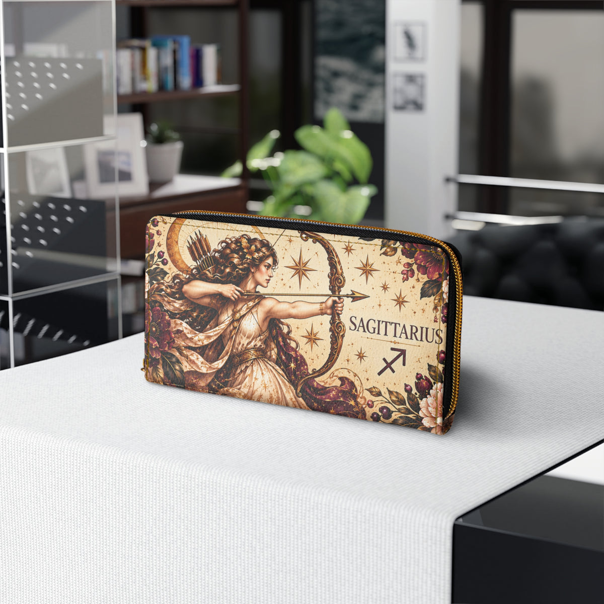 Sagittarius Archer Celestial Zodiac Zipper Wallet