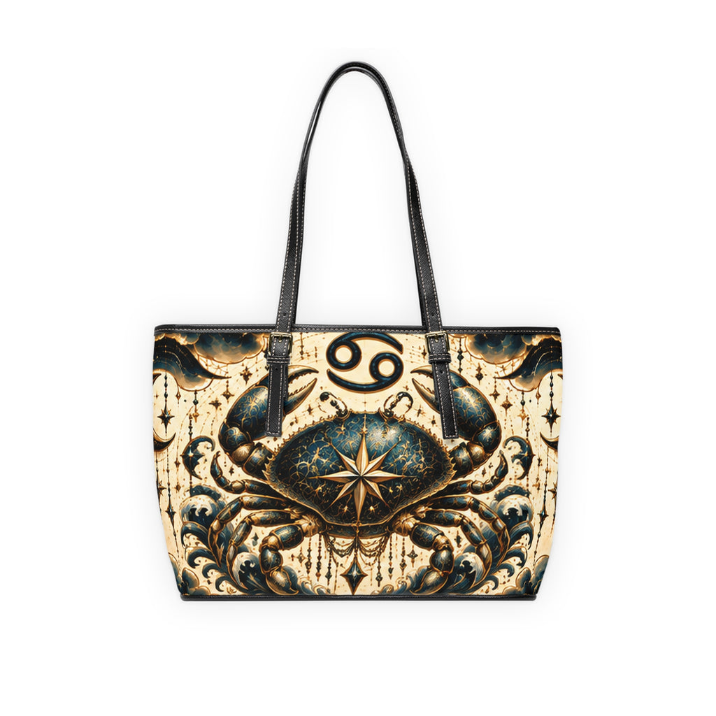 Cancer Zodiac Leather Shoulder Bag