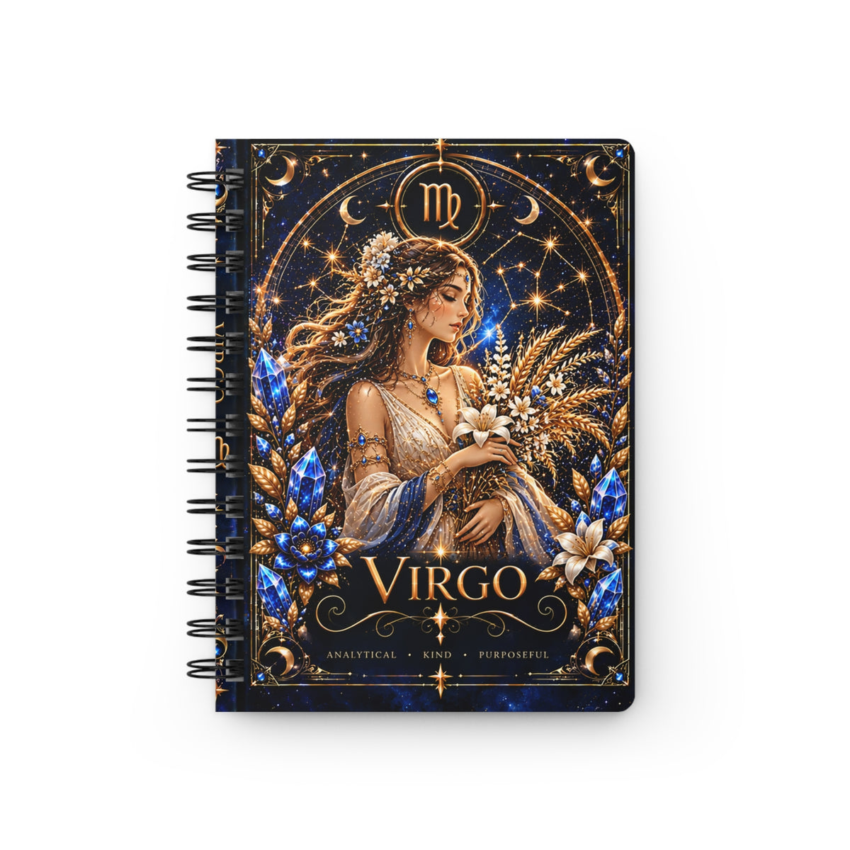 Virgo Zodiac Spiral Bound Journal