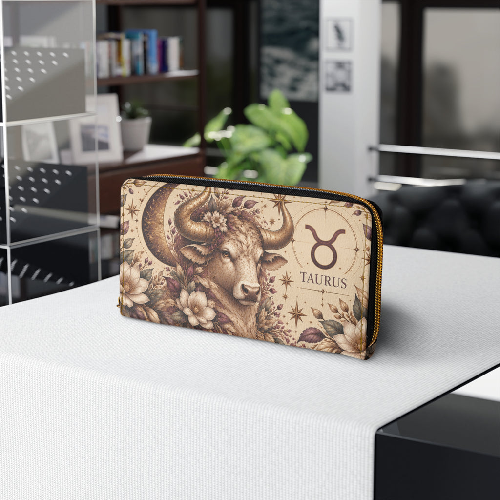 Taurus Zodiac Celestial Zipper Wallet