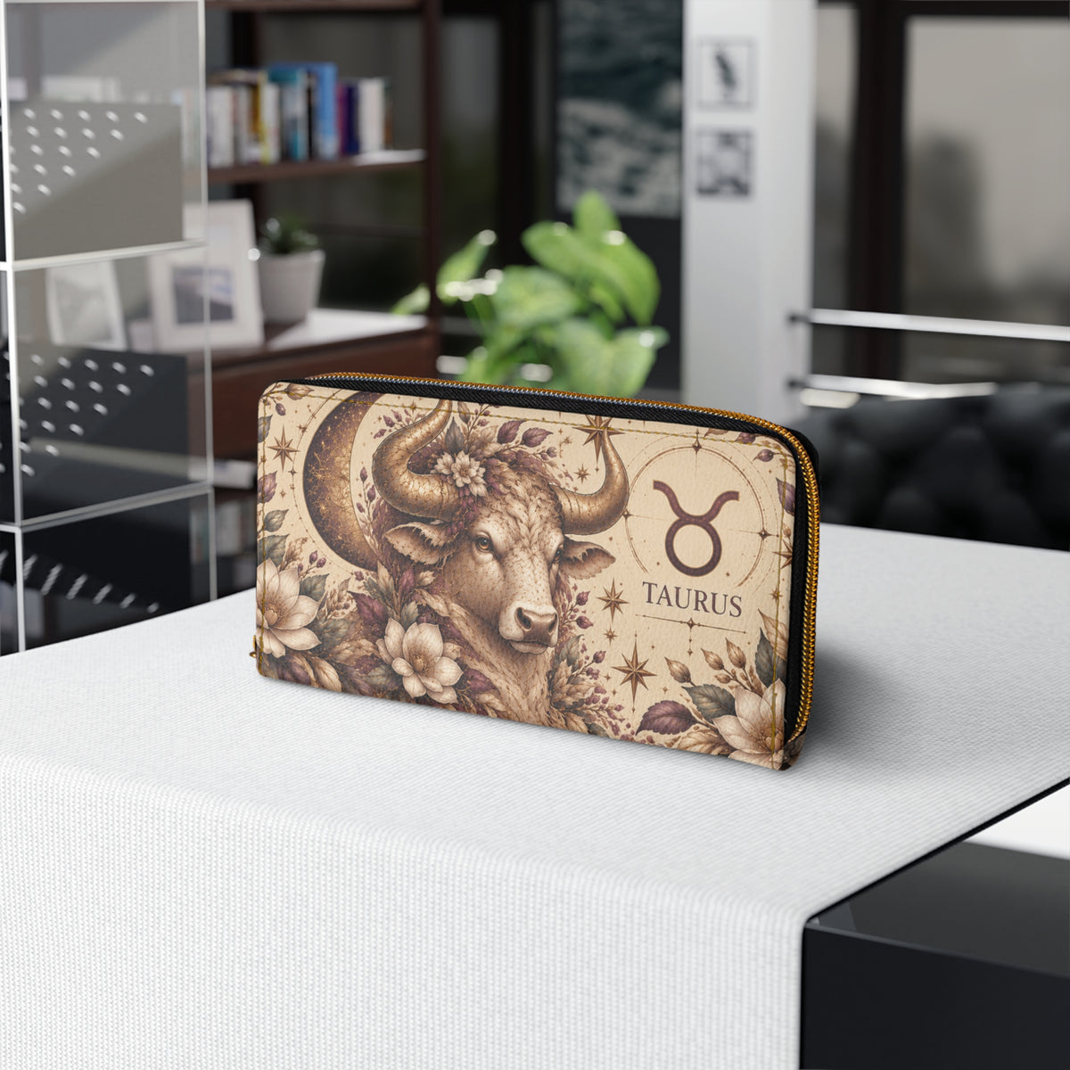 Taurus Zodiac Celestial Zipper Wallet