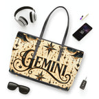 Gemini Zodiac Leather Shoulder Bag