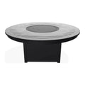 54" Round Marine Grade Polymer Chat Height Outdoor Fire Table