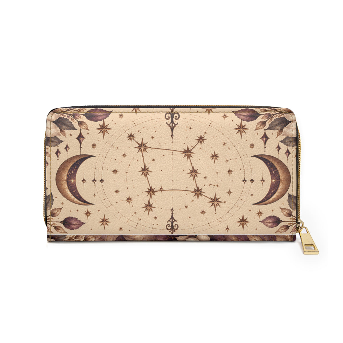 Gemini Zodiac Celestial Zipper Wallet