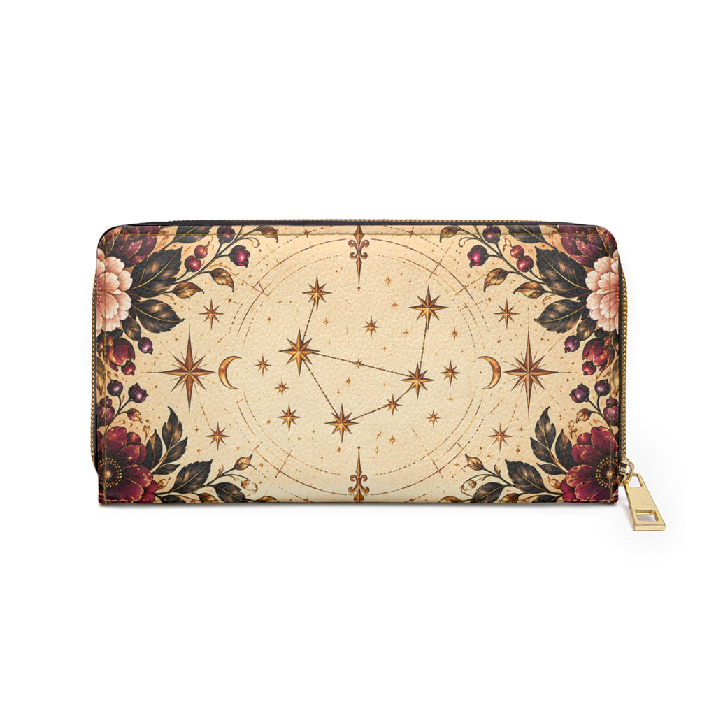 Libra Zodiac Celestial Zipper Wallet