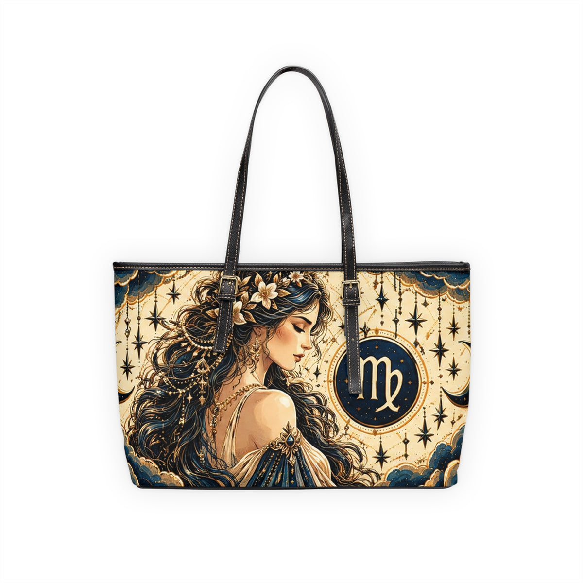 Virgo Zodiac Leather Shoulder Bag