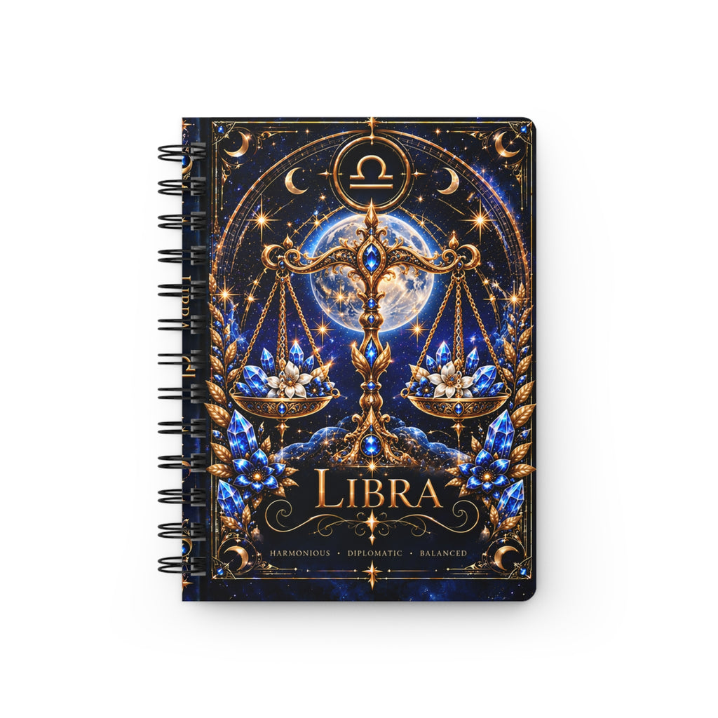 Libra Zodiac Spiral Bound Journal