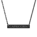 Capricorn Engraved Bar Necklace