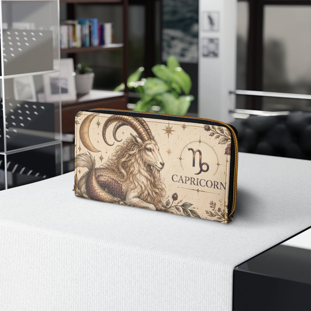 Capricorn Zodiac Celestial Zipper Wallet