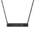 Cancer Zodiac Engraved Bar Necklace