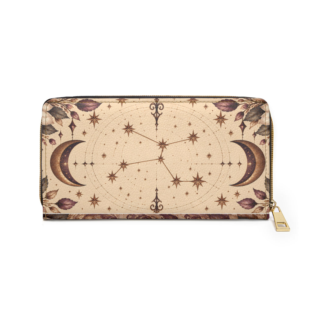Cancer Zodiac Celestial Zipper Wallet